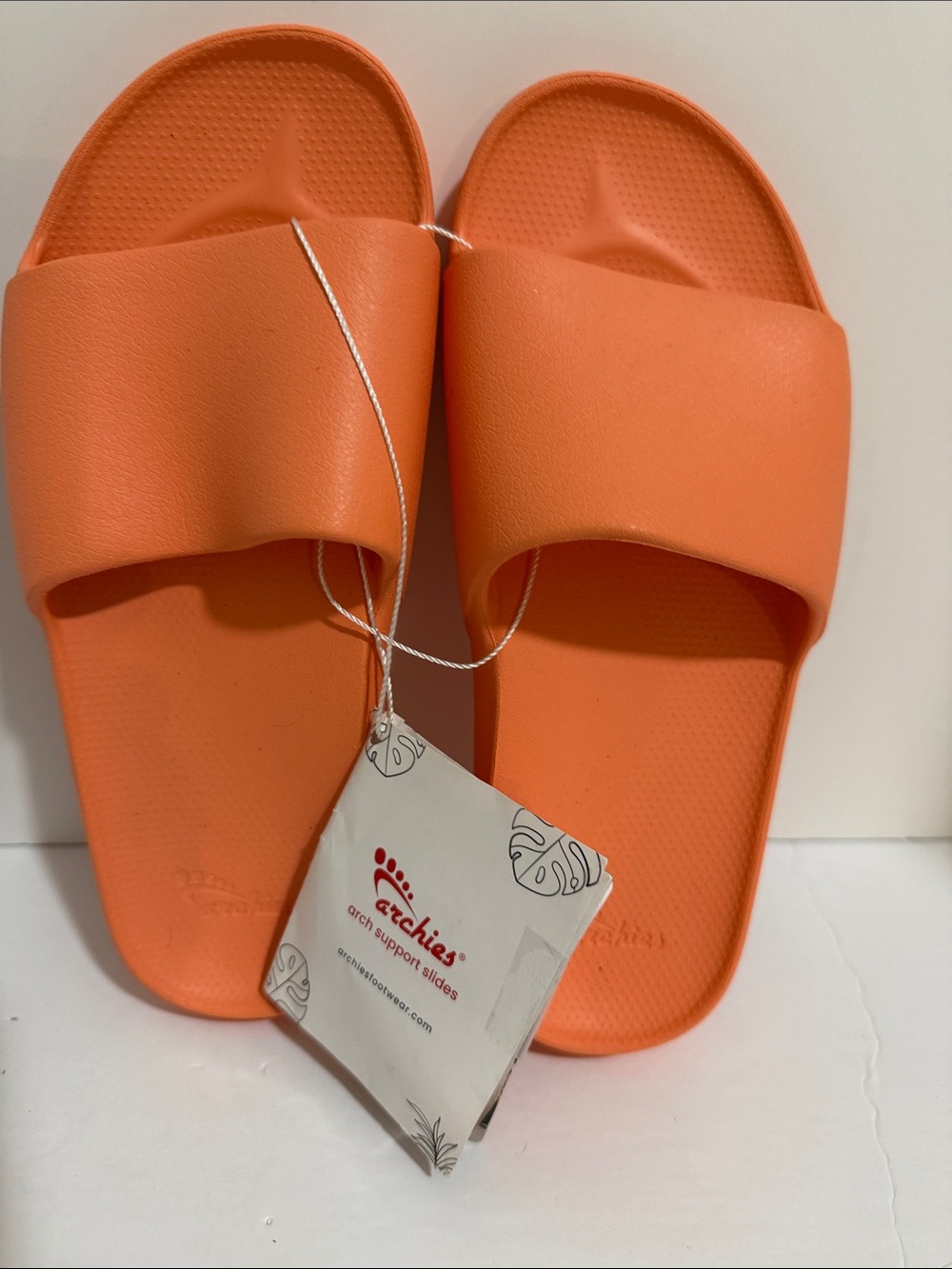 Archie’s Unisex Orange Slide Sandals for Women Size 5